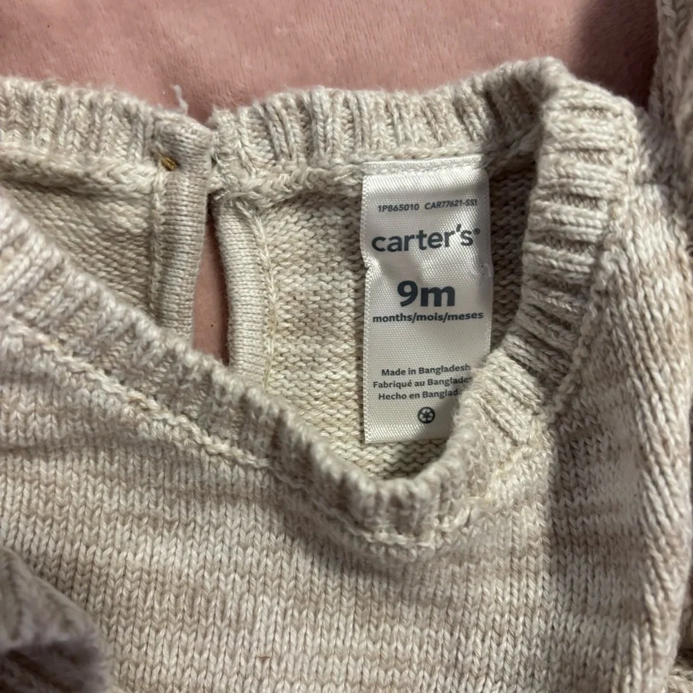 Carter's Light Gray Ruffle Sleeve Dress - Picture 3 of 3